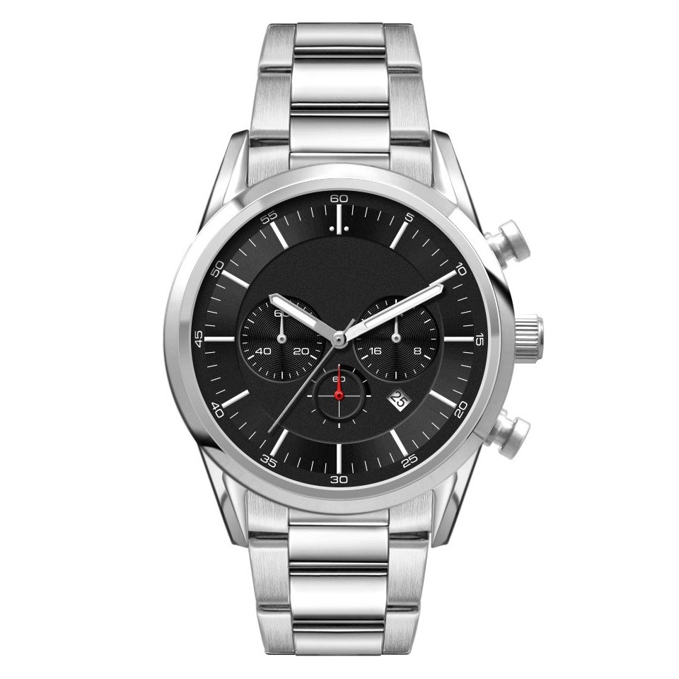 Horloge Vancouver - Zilver Zwart