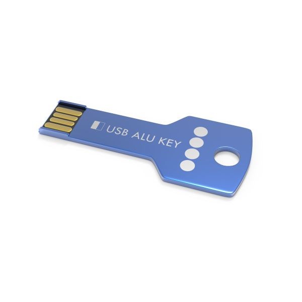USB Stick Alu Key- Blauw- 32GB 2.0
