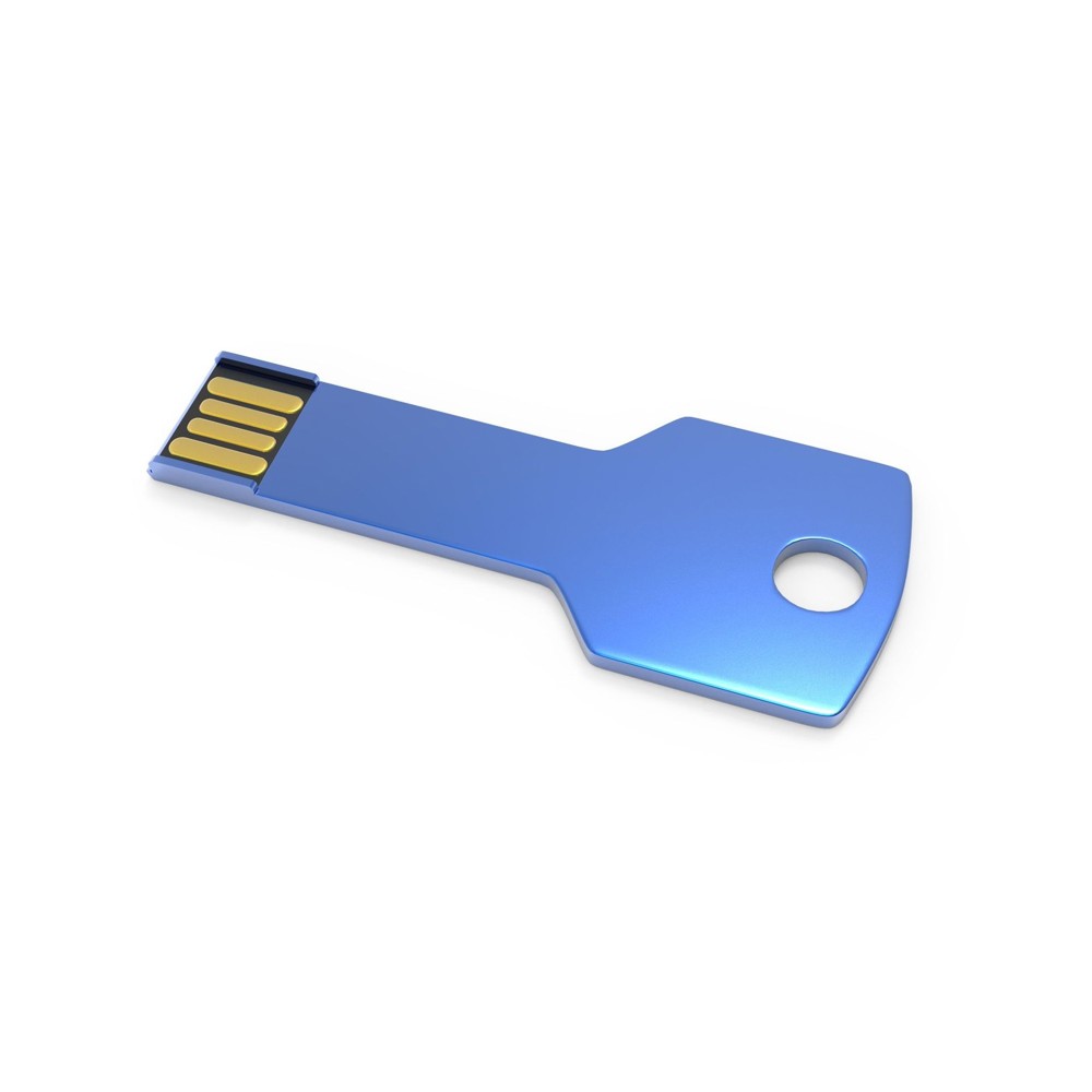 USB Stick Alu Key- Blauw- 32GB 2.0