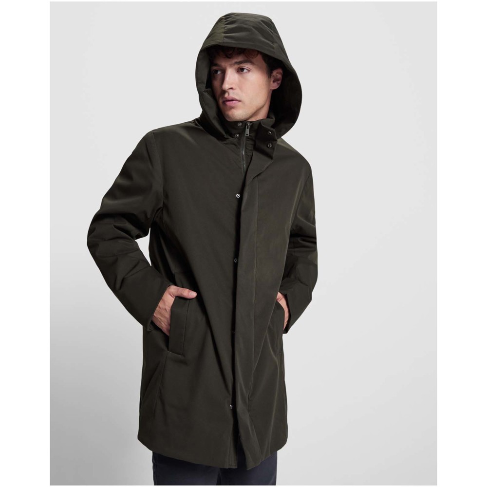 Unisex parka met gewatteerde kraag