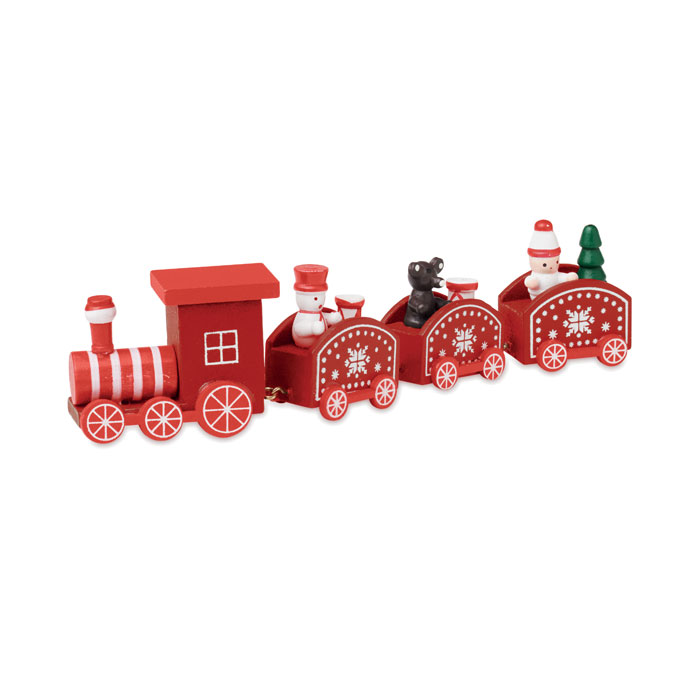 JUNA - Houten decoratie kersttrein