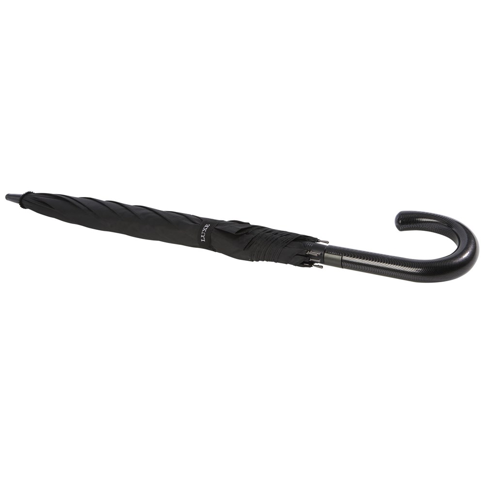 Fontana 23" automatische paraplu met carbon look en gebogen handvat