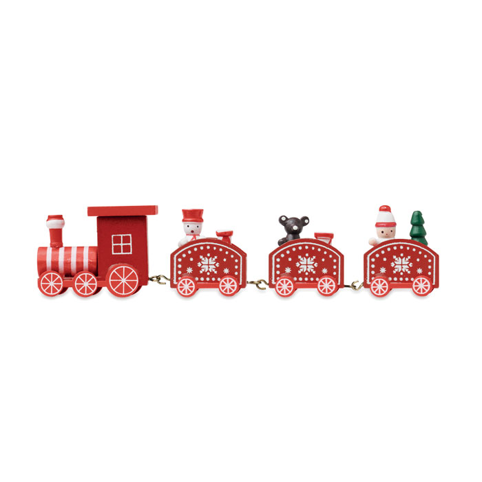 JUNA - Houten decoratie kersttrein