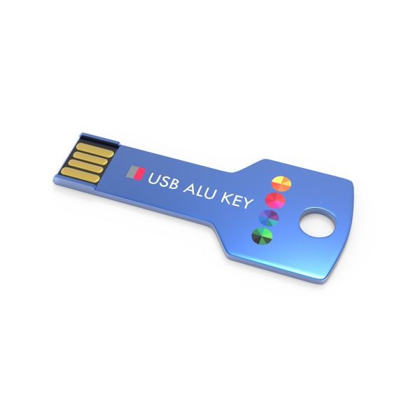 USB Stick Alu Key- Blauw- 32GB 2.0