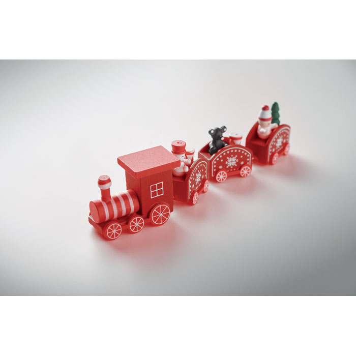 JUNA - Houten decoratie kersttrein