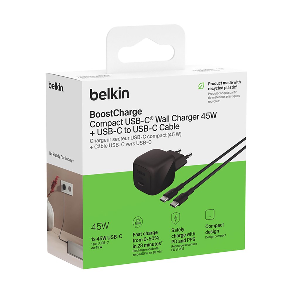 Belkin 45W USB PD Wall Charger met PPS en Cable