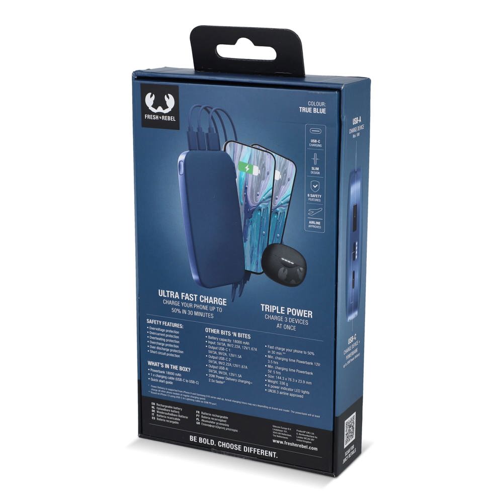 2PB18100 | Fresh 'n Rebel Powerbank 18000mAh USB-C Fast Charging 20W