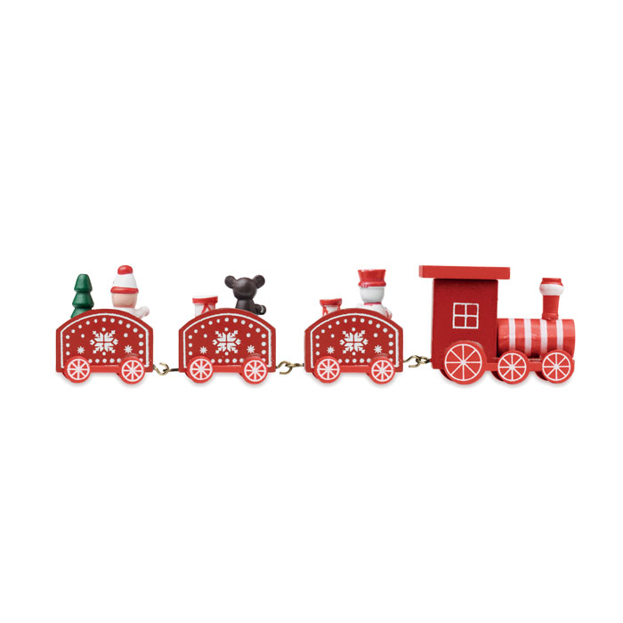 JUNA - Houten decoratie kersttrein